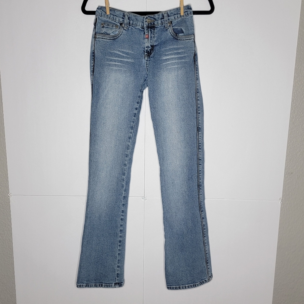 London Blue Vigoss Jeans Size 3/4 Low Rise Bootcut Y2K Light Wash